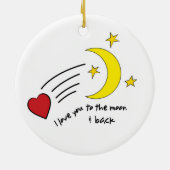 Naar de maan en terug keramisch ornament (Achterkant)