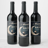 Naar de maan en terug Modern Love Story Stars Sky Wijn Etiket (Flessen)