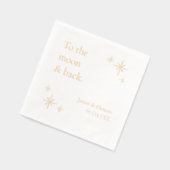 Naar de maan en terug Romantische bruiloft Gezegde Folie Servetten (Links)