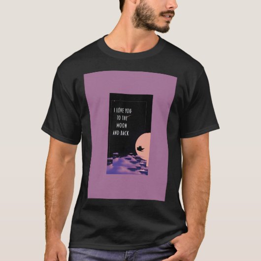 Naar de maan en terug t-shirt (Voorkant)