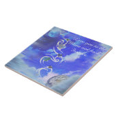 Naar de maan en terug tegeltje (Zijkant)