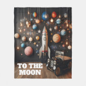 Naar de maan fleece deken (Voorkant)