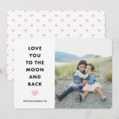 Naar de maan | Fotokaart Valentijnsdag Feestdagenkaart (Voorkant / Achterkant)