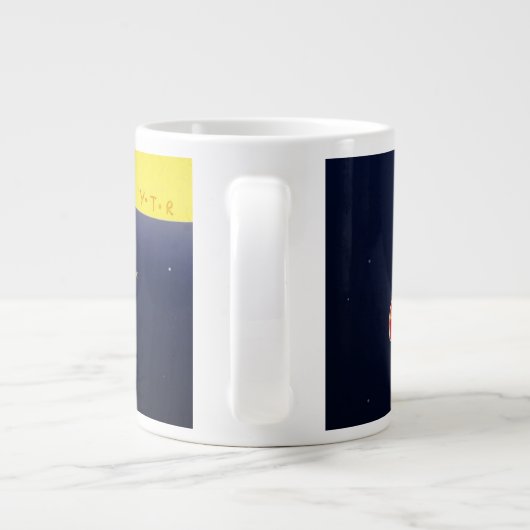 Naar de maan grote koffiekop (Achterkant)