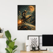 Naar De Maan - Handelsastronaut, Forex, Crypto  Poster (Thuiskantoor)