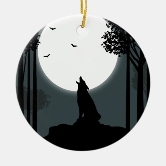 Naar de maan keramisch ornament (Voorkant)