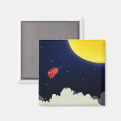 Naar de maan magneet (Voorkant / Achterkant)