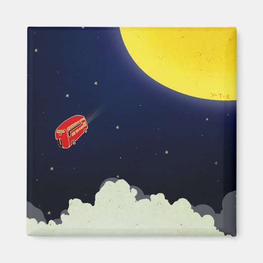 Naar de maan magneet (Voorkant)