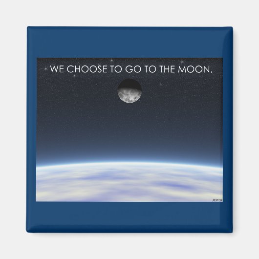 Naar de maan magneet (Voorkant)