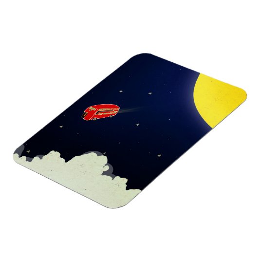 Naar de maan magneet (Linkerzijde)