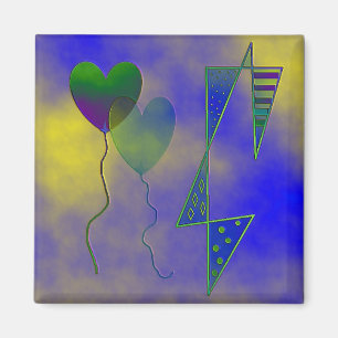 "Naar de maan met liefde" 2-inch Square Magnet