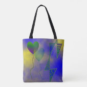 "Naar de maan met liefde" Canvas tas (Achterkant)