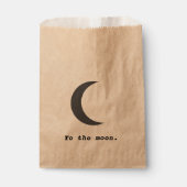 Naar de Maan Minimalistische Hemelse Maanfeestje Bedankzakje (Voorkant)