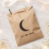 Naar de Maan Minimalistische Hemelse Maanfeestje Bedankzakje (Geknipt)