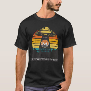 Naar De Maan Monero Crypto XMR Cryptovaluta UFO M T-shirt