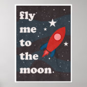 Naar de maan, ruimteschip poster (Voorkant)