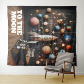 Naar De Maan Selfie Station Achtergrond Tapijt Wandkleed (In Situ (horizontaal))