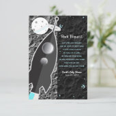 NAAR DE MAAN Space Rocket Ship Boek Verzoek Kaart (Staand voorkant)