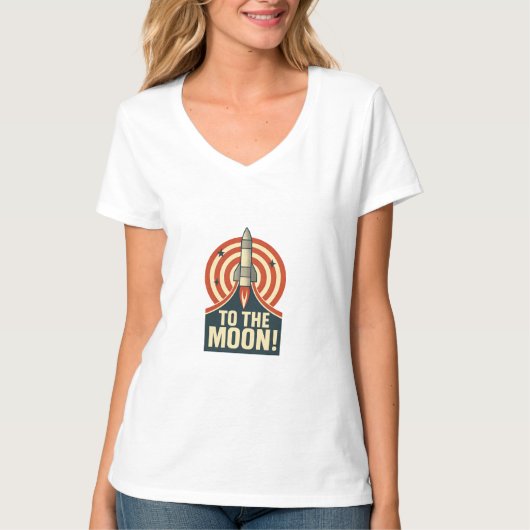 Naar de maan! t-shirt (Voorkant)