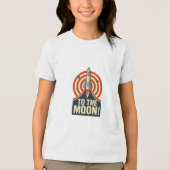 Naar de maan! Tri-Blend shirt (Voorkant)