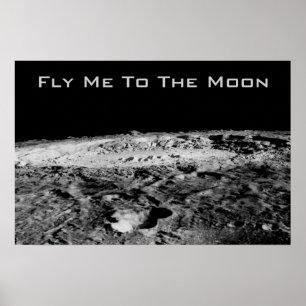 Naar de maan vliegen poster