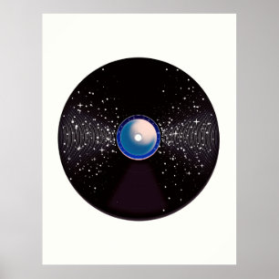 Naar de maan vliegen poster