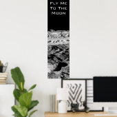 Naar de maan vliegen poster (Thuiskantoor)