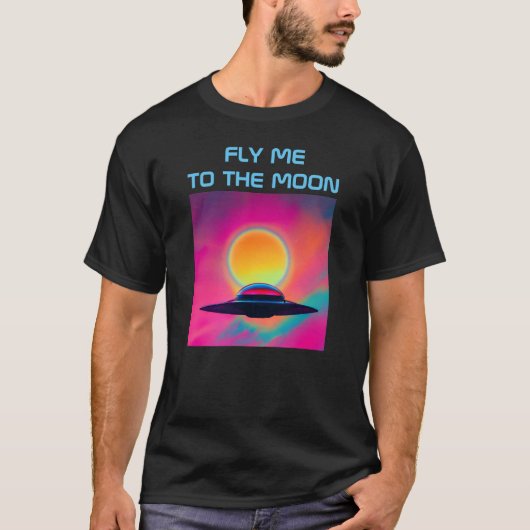 Naar de maan vliegen t-shirt (Voorkant)