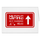 Naar de Mars Highway Sign Kaart (Voorkant Horizontaal)