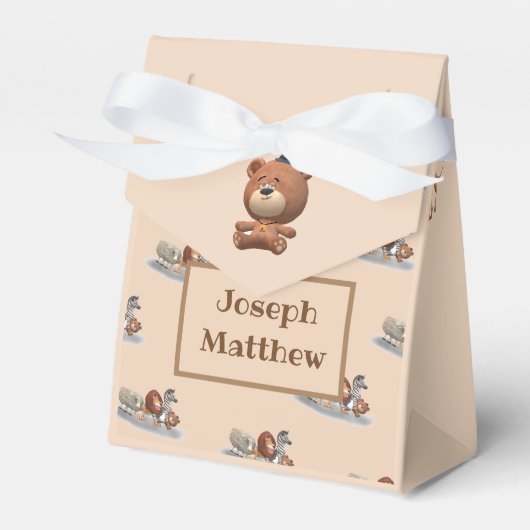 Naar de mening van het Cute Stuffed Animal Bedankdoosjes (Voorkant Zijde)