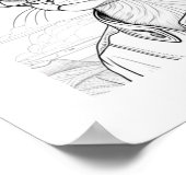 Naar de meow-n-kattenkunst vliegen poster (Hoek)