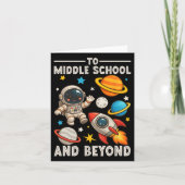 Naar de middelbare school en verder astronaut grap kaart (Voorkant)