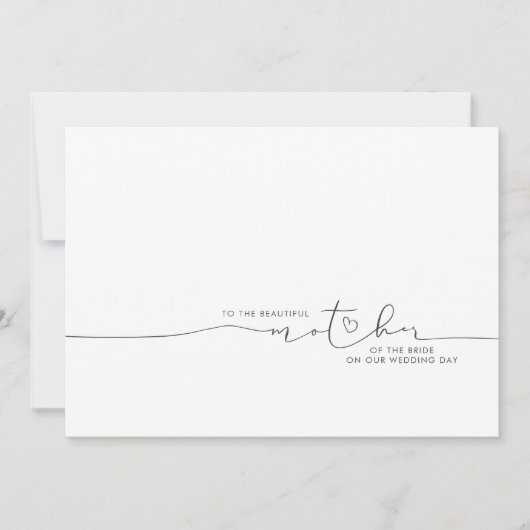 Naar de mooie moeder van de Bride Groom-boodschap (Voorkant)