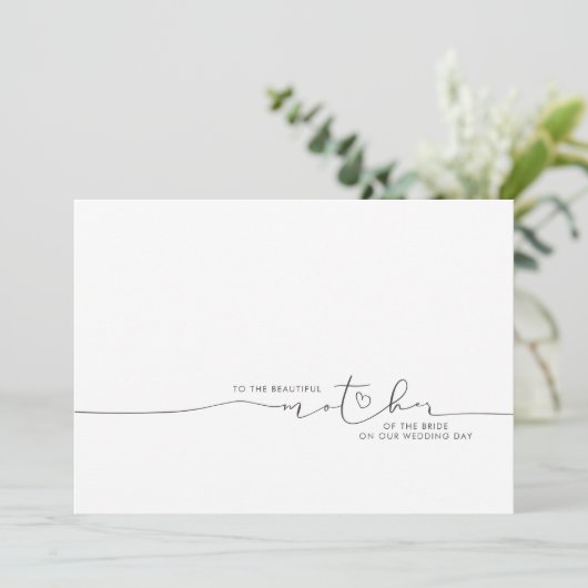 Naar de mooie moeder van de Bride Groom-boodschap (Staand voorkant)