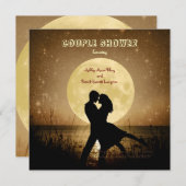 Naar de Moon Couple Shower Kaart (Voorkant / Achterkant)