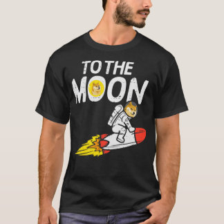 Naar de Moon Dopostbank in Shiba Inu Crypto Crypto T-shirt