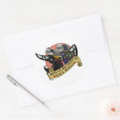 Naar de nacht ronde sticker (Envelop)