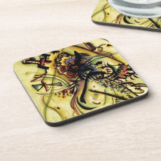 Naar de onbekende stem van Kandinsky Bier Onderzetter (Linkerzijde)