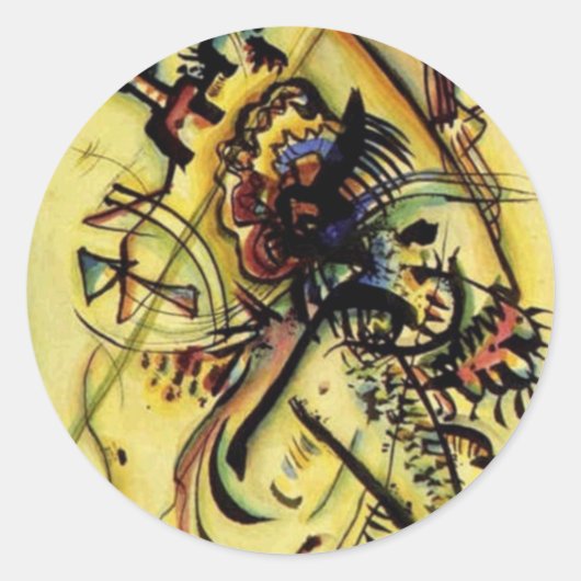 Naar de onbekende stem van Kandinsky Ronde Sticker (Voorkant)
