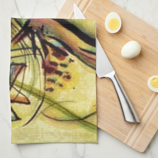 Naar de onbekende stem van Kandinsky Theedoek (Quarter Fold)