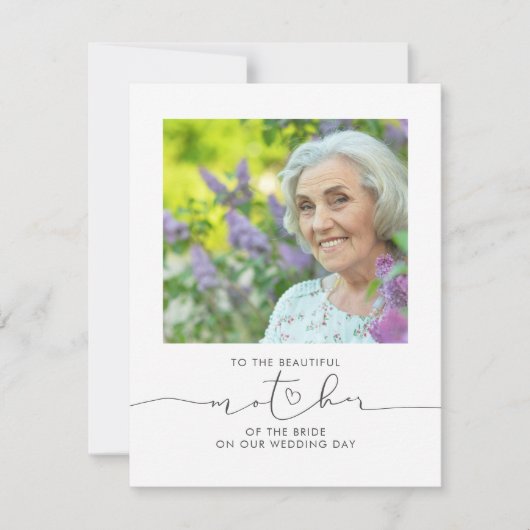 Naar de prachtige moeder van de bruidduwfoto (Voorkant)