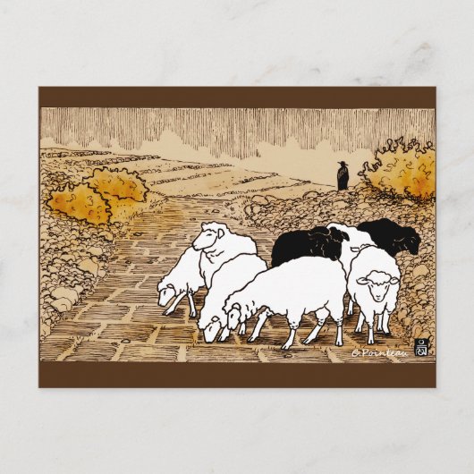 Naar de puinhoop briefkaart (Voorkant)