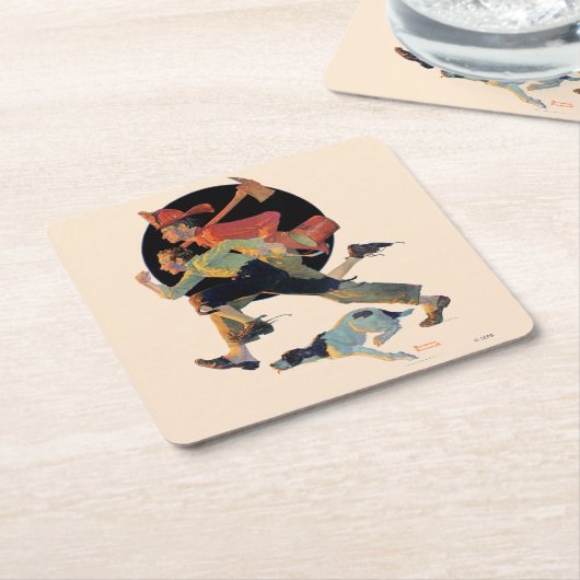 Naar de redding kartonnen onderzetters (Schuin)