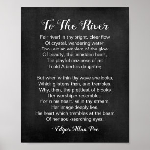 Naar de rivier de Poem Black en White Poster
