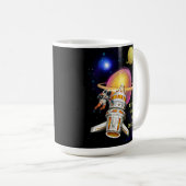 Naar de ruimte en daarbuiten koffiemok (Voorkant rechts)