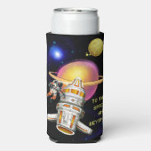 Naar de ruimte en daarbuiten seltzer blikjeskoeler (Seltzer Achterkant)