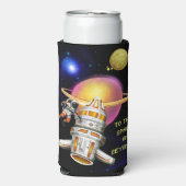 Naar de ruimte en daarbuiten seltzer blikjeskoeler (Seltzer Voorkant)