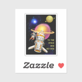 Naar de ruimte en daarbuiten sticker