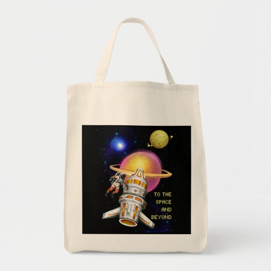 Naar de ruimte en daarbuiten tote bag (Voorkant)