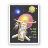 Naar de ruimte en verder sticker (Voorkant)